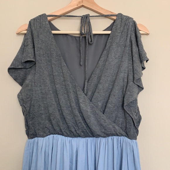 Ann Taylor LOFT Gray and light blue dress - Picture 3 of 6